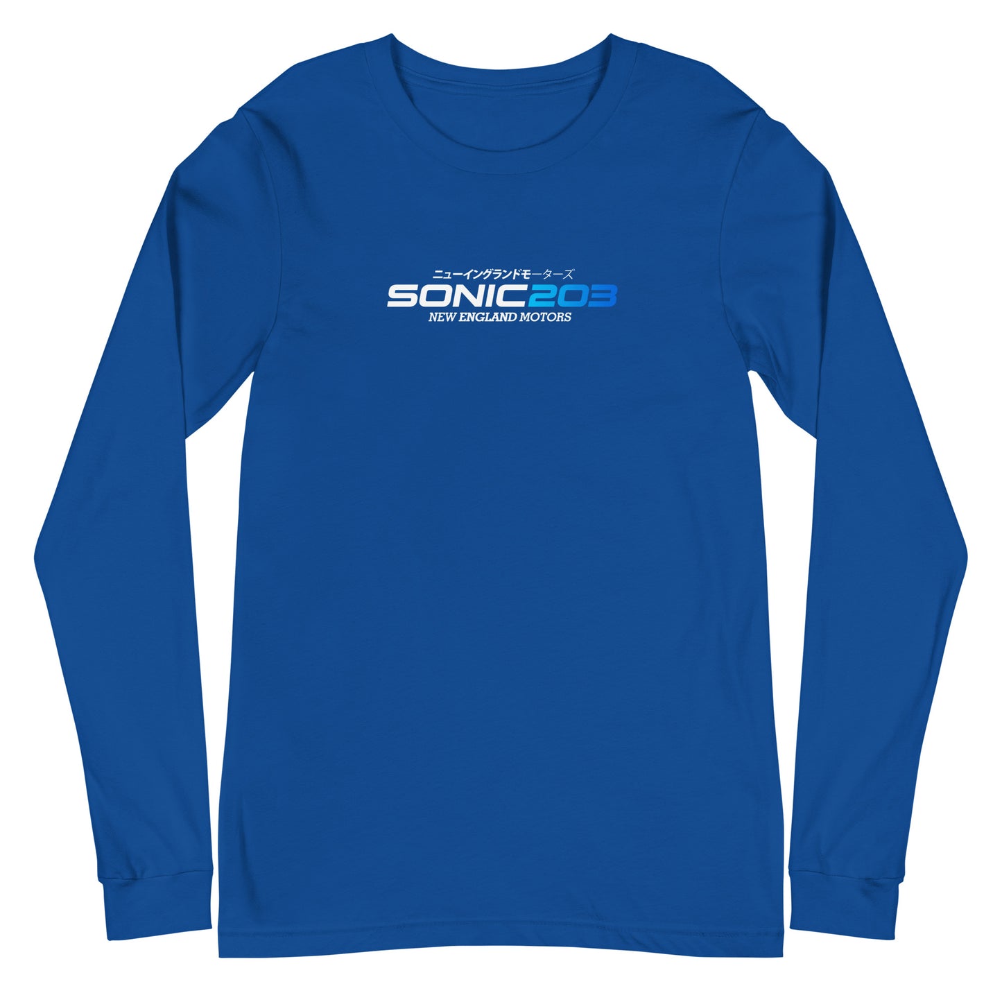 Sonic203 Long Sleeve white/blue Logo!